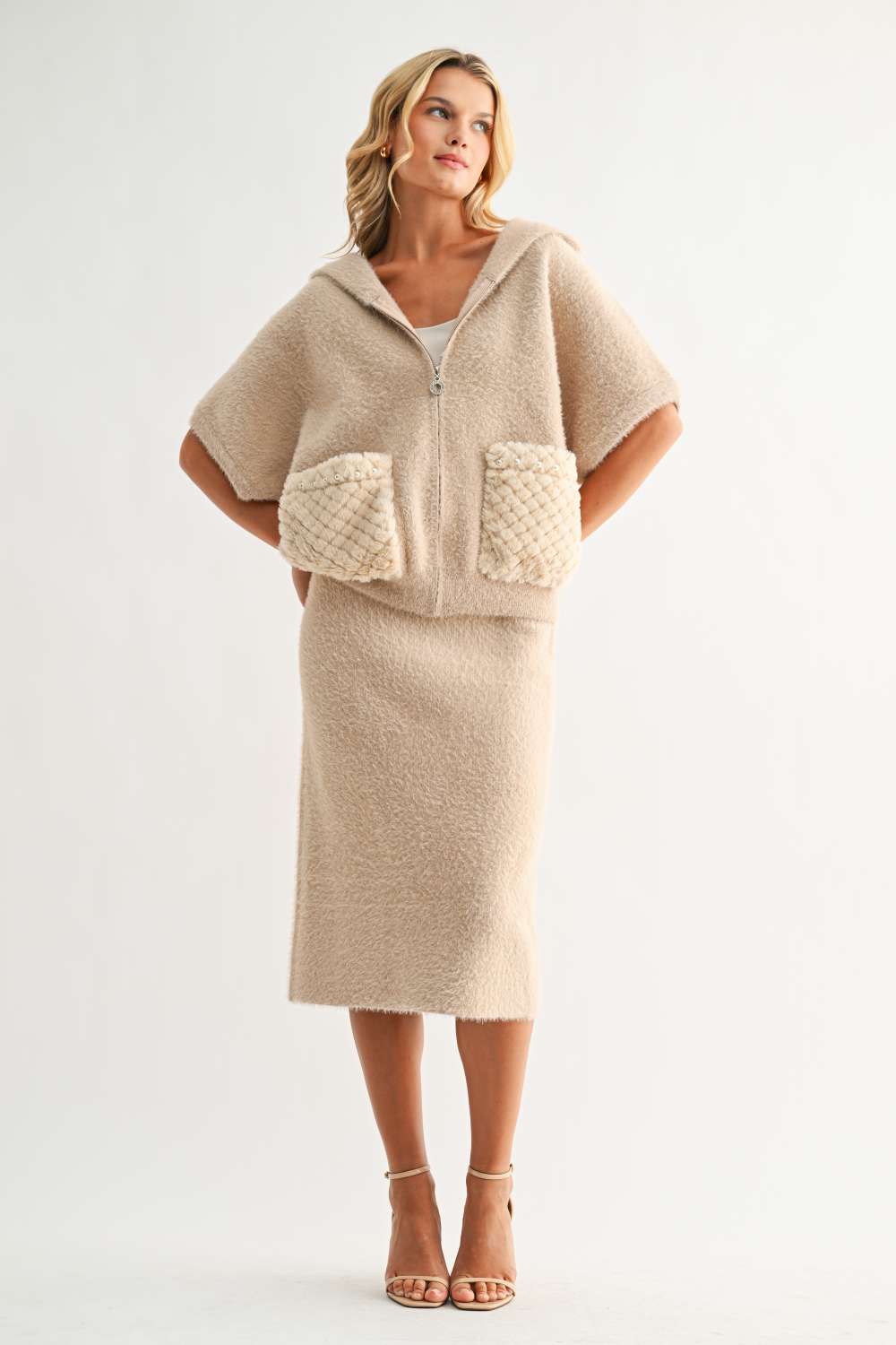 Simone Knitted Plush Jacket