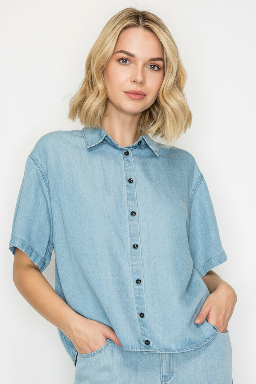 Drew Tencel Denim Top