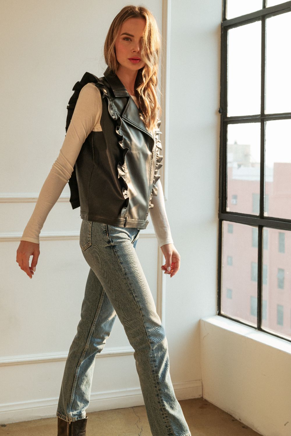 Jessica Leather Vest