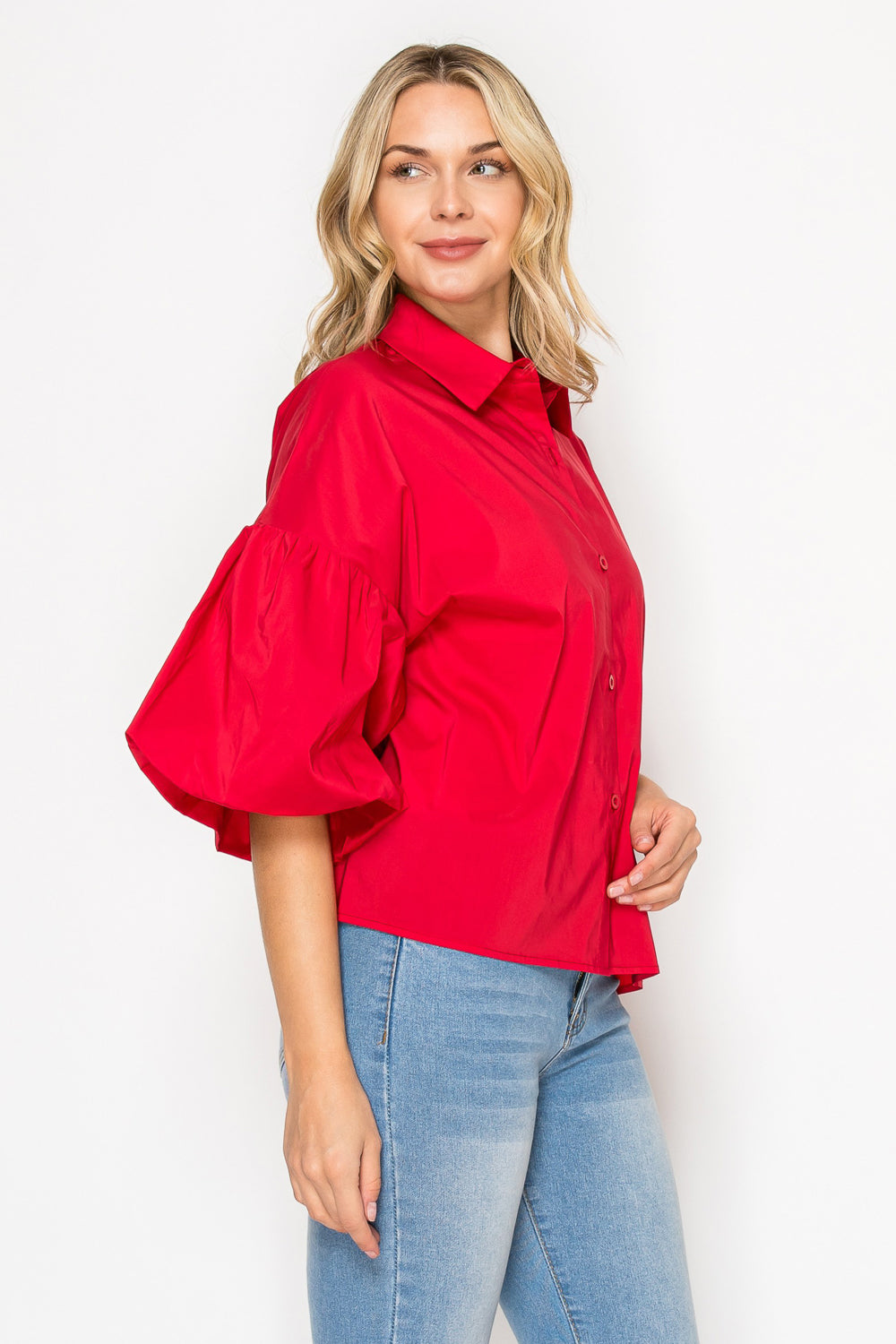 Julette Stretch Cotton Poplin Top