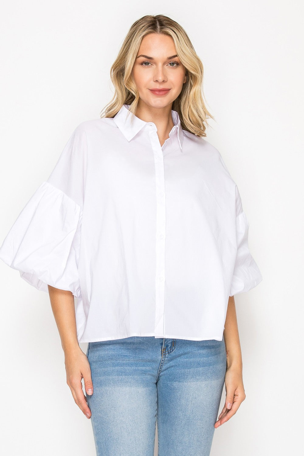 Julette Stretch Cotton Poplin Top