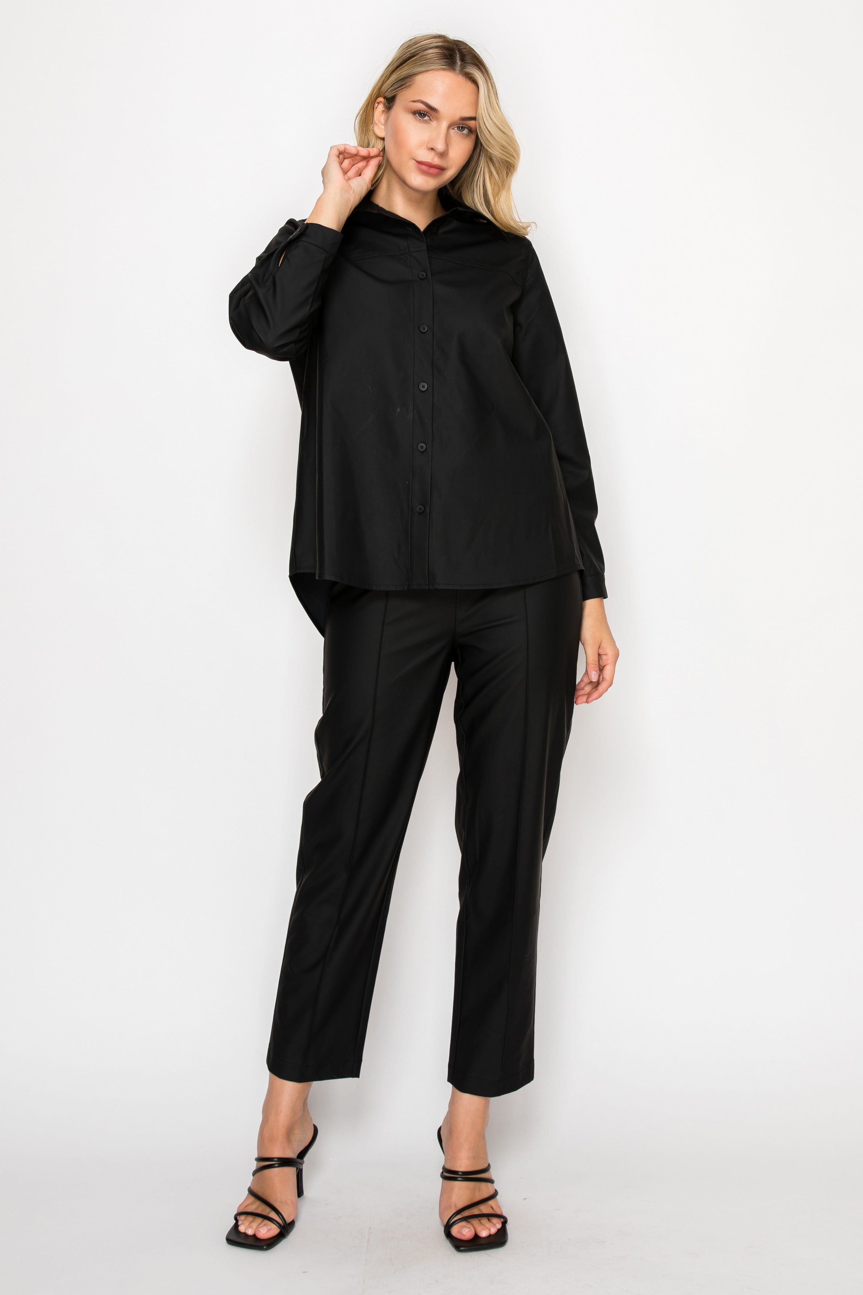 Lucy Leather Shirt Top