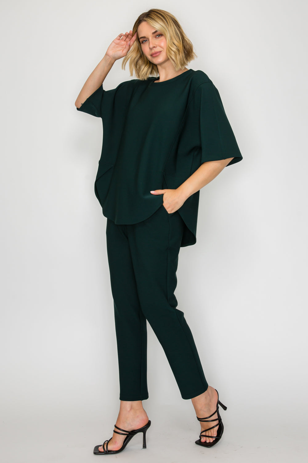 Karina Stretch Crepe Knit Top