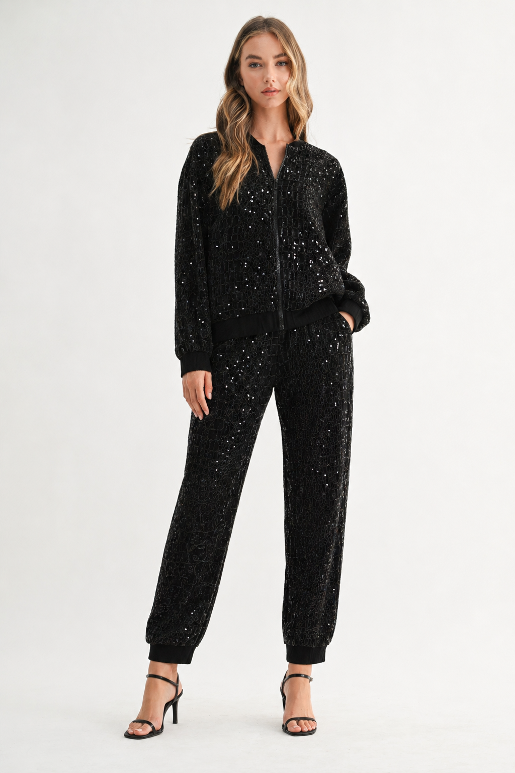 Jannalynn Embroidered Sequin Pant