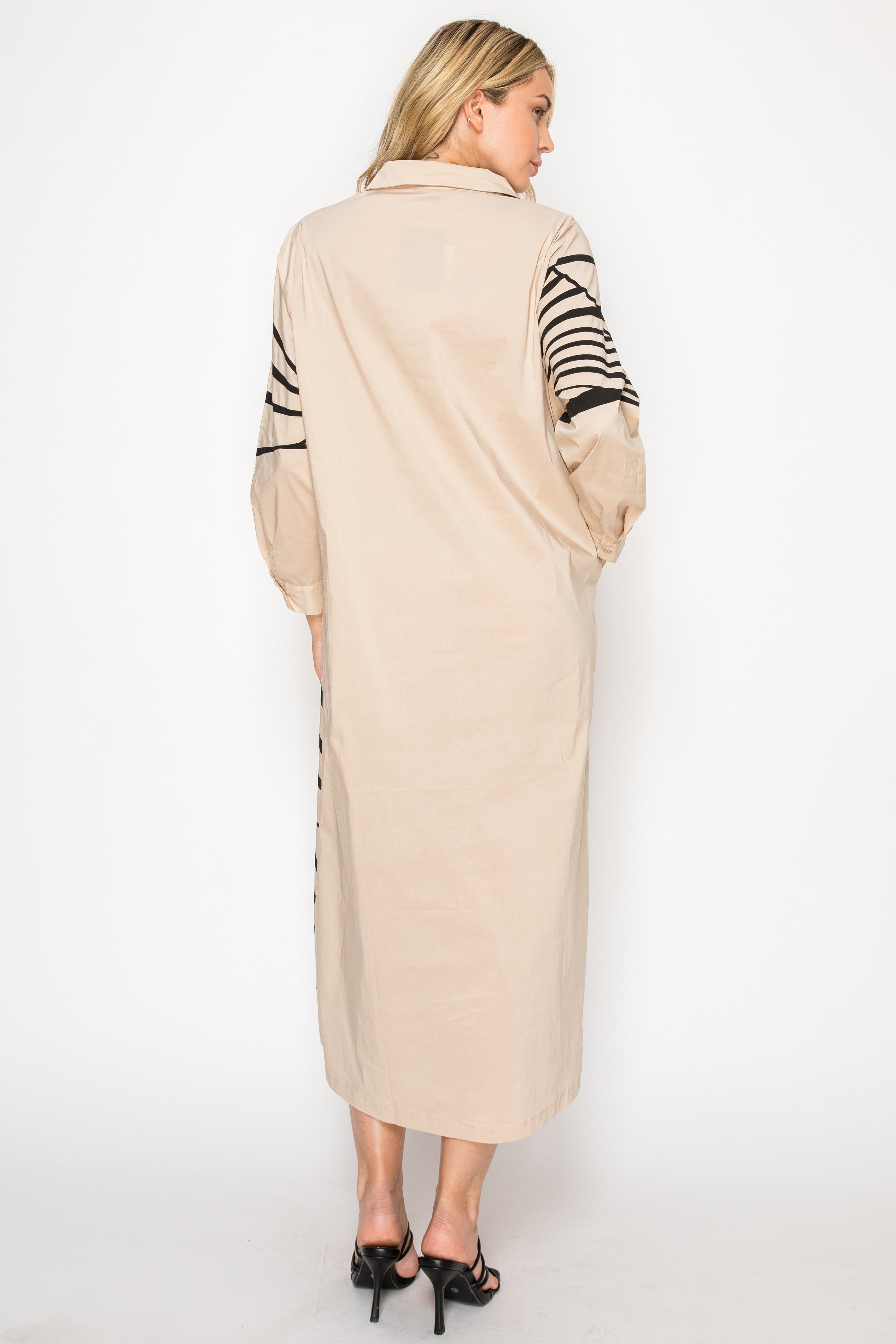 Julian Stretch Cotton Popin Shirt Dress