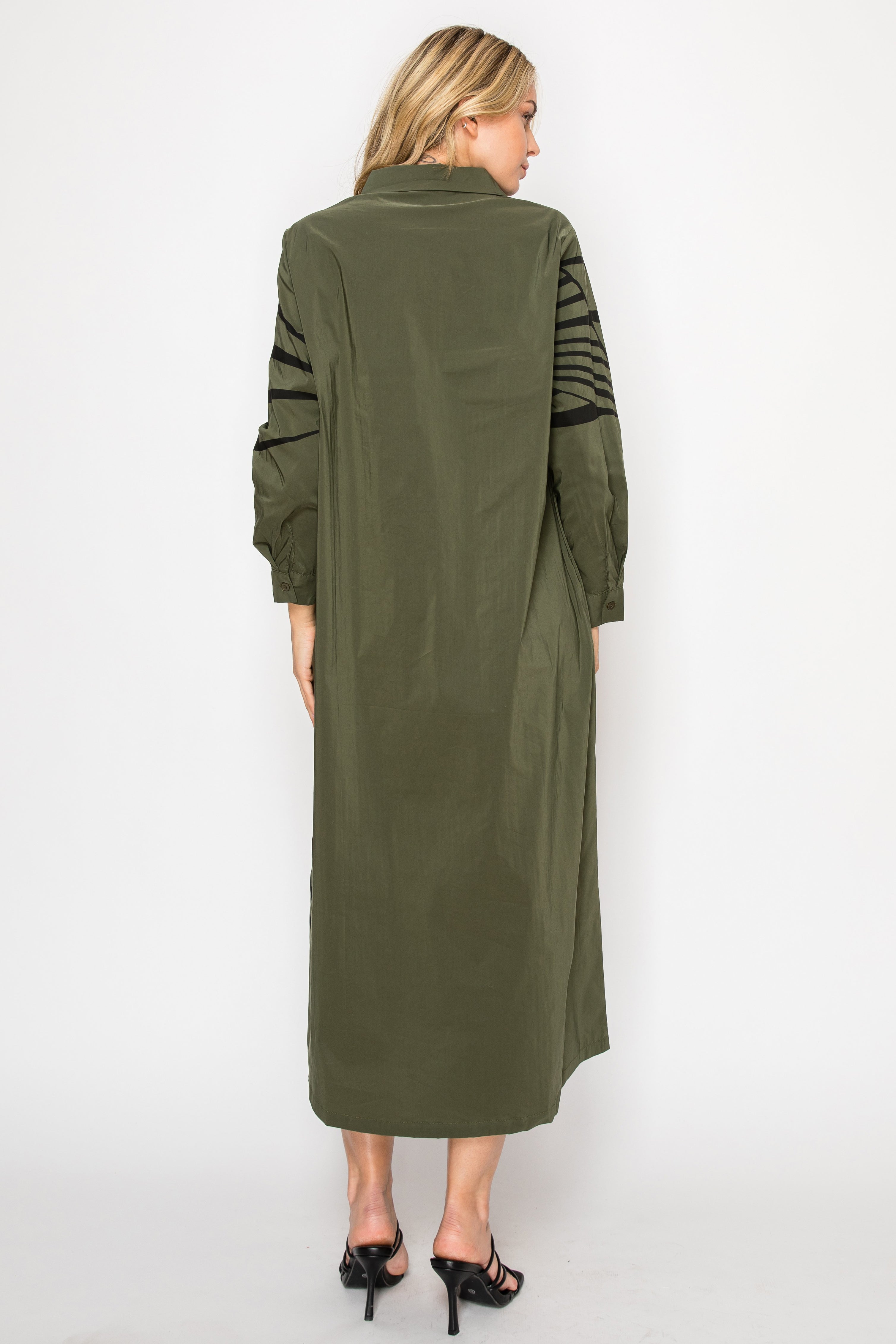 Julian Stretch Cotton Popin Shirt Dress