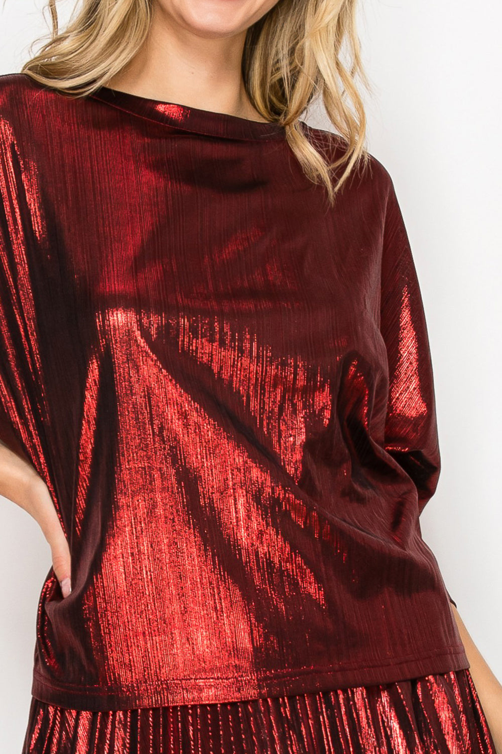 Jonah Stretch Shimmering Knit Top