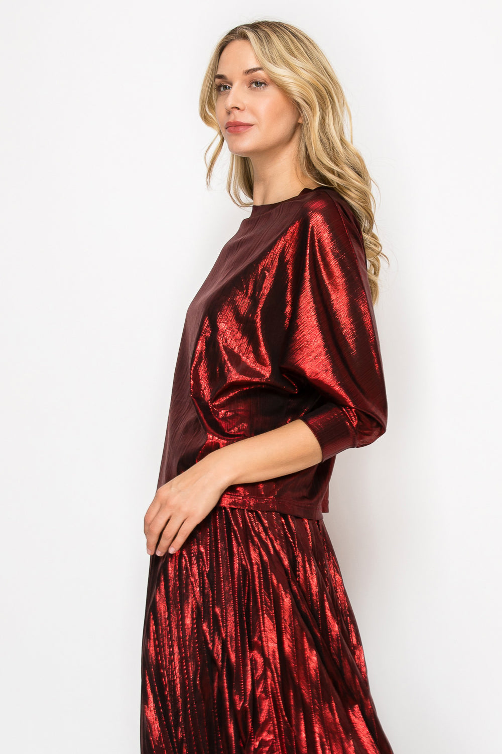 Jonah Stretch Shimmering Knit Top