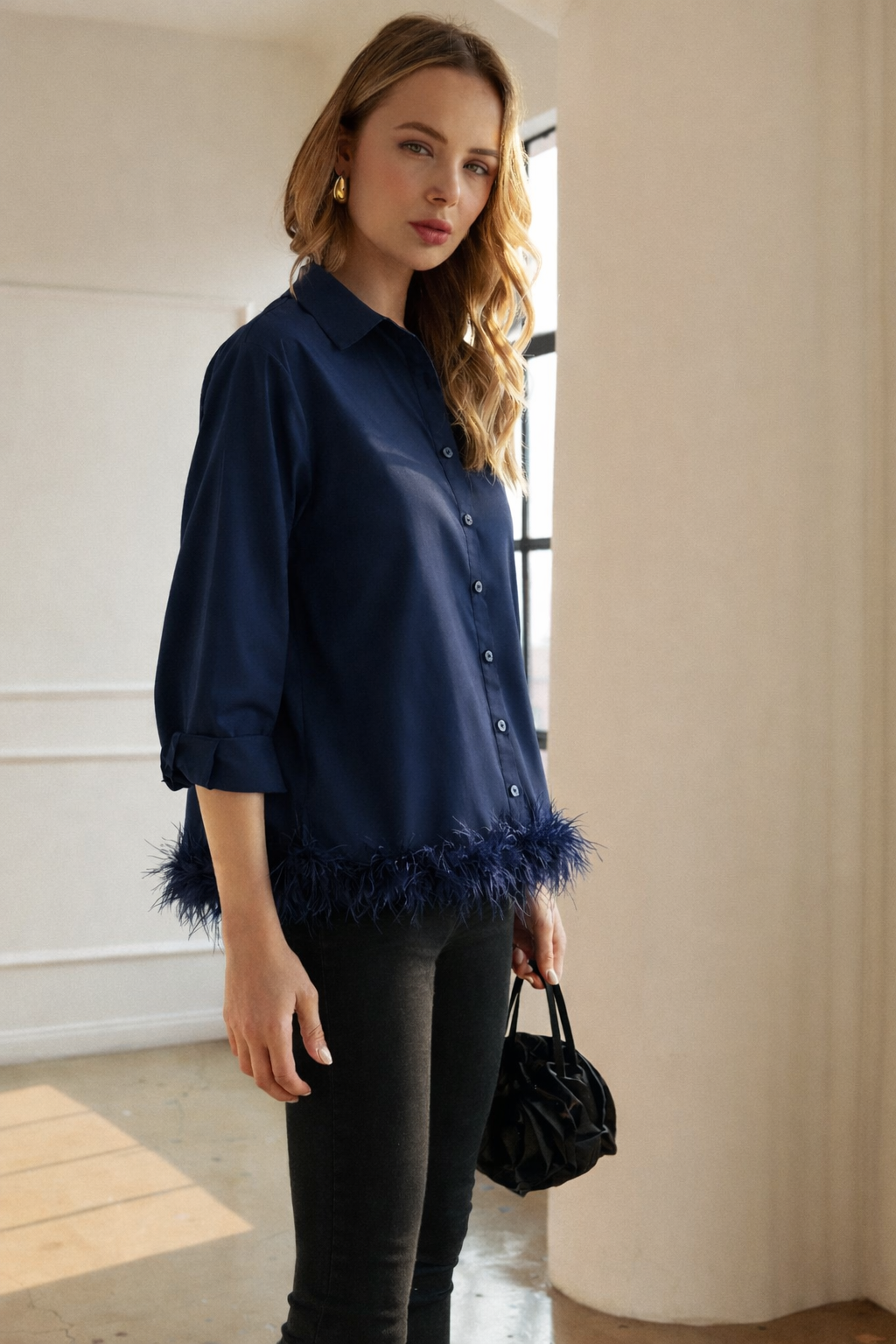 Janess Feathered Top
