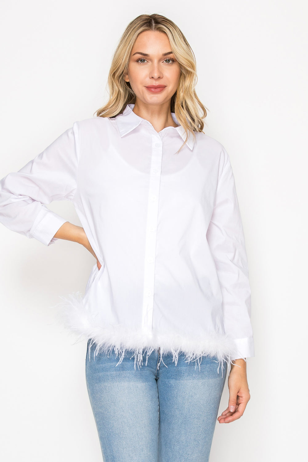 Janess Feathered Top