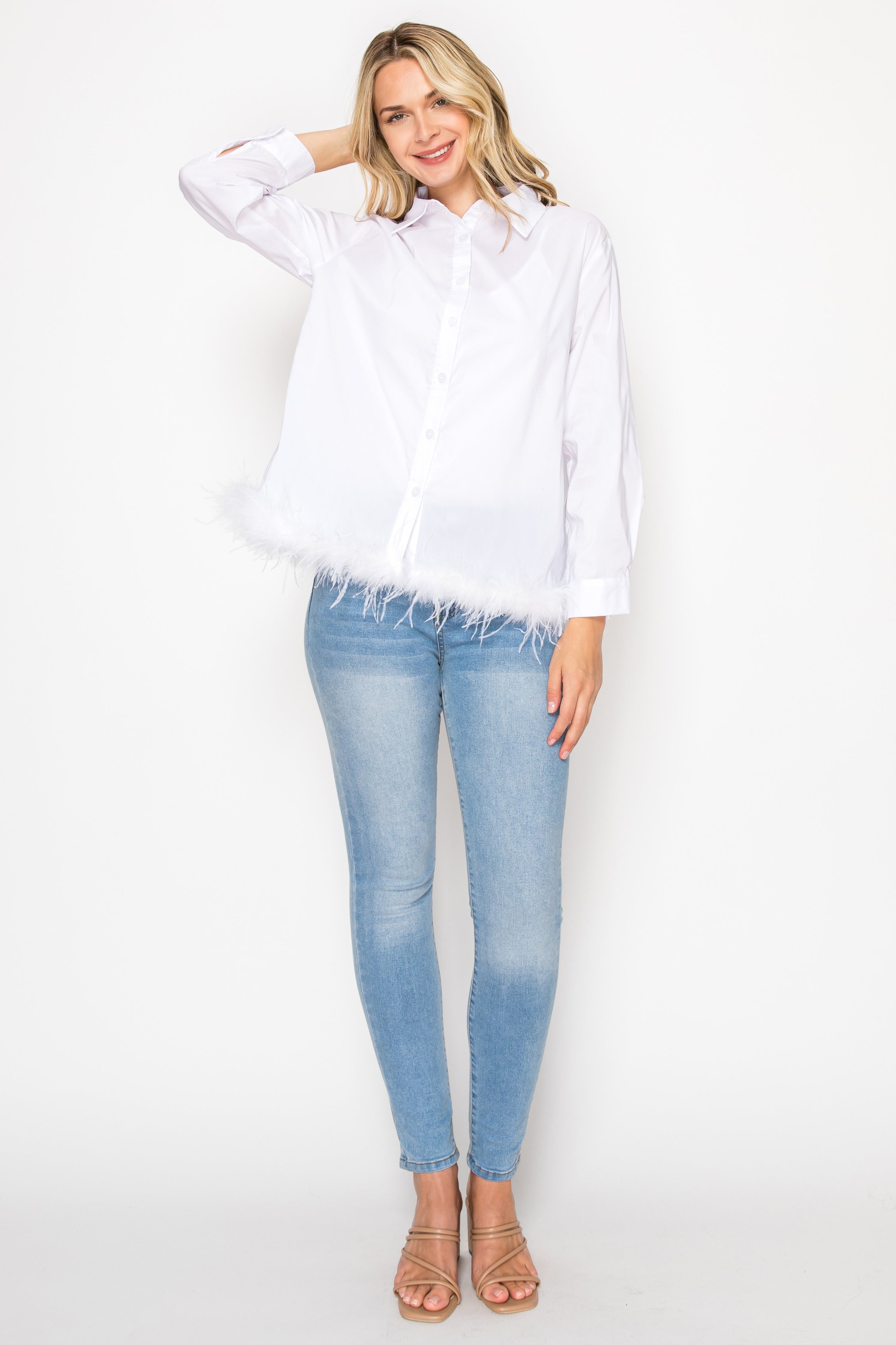 Janess Feathered Top