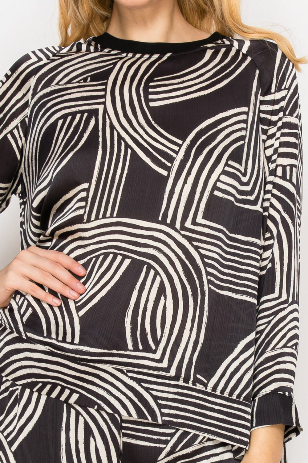 Jene Woven Print Top