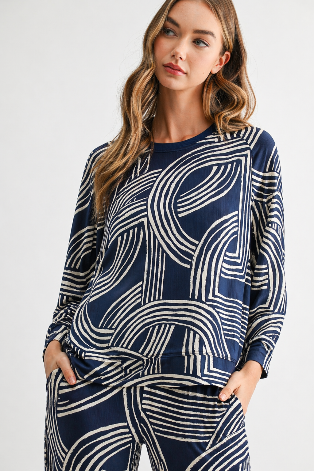 Jene Woven Print Top