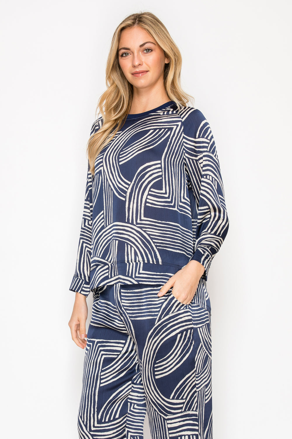 Jene Woven Print Top