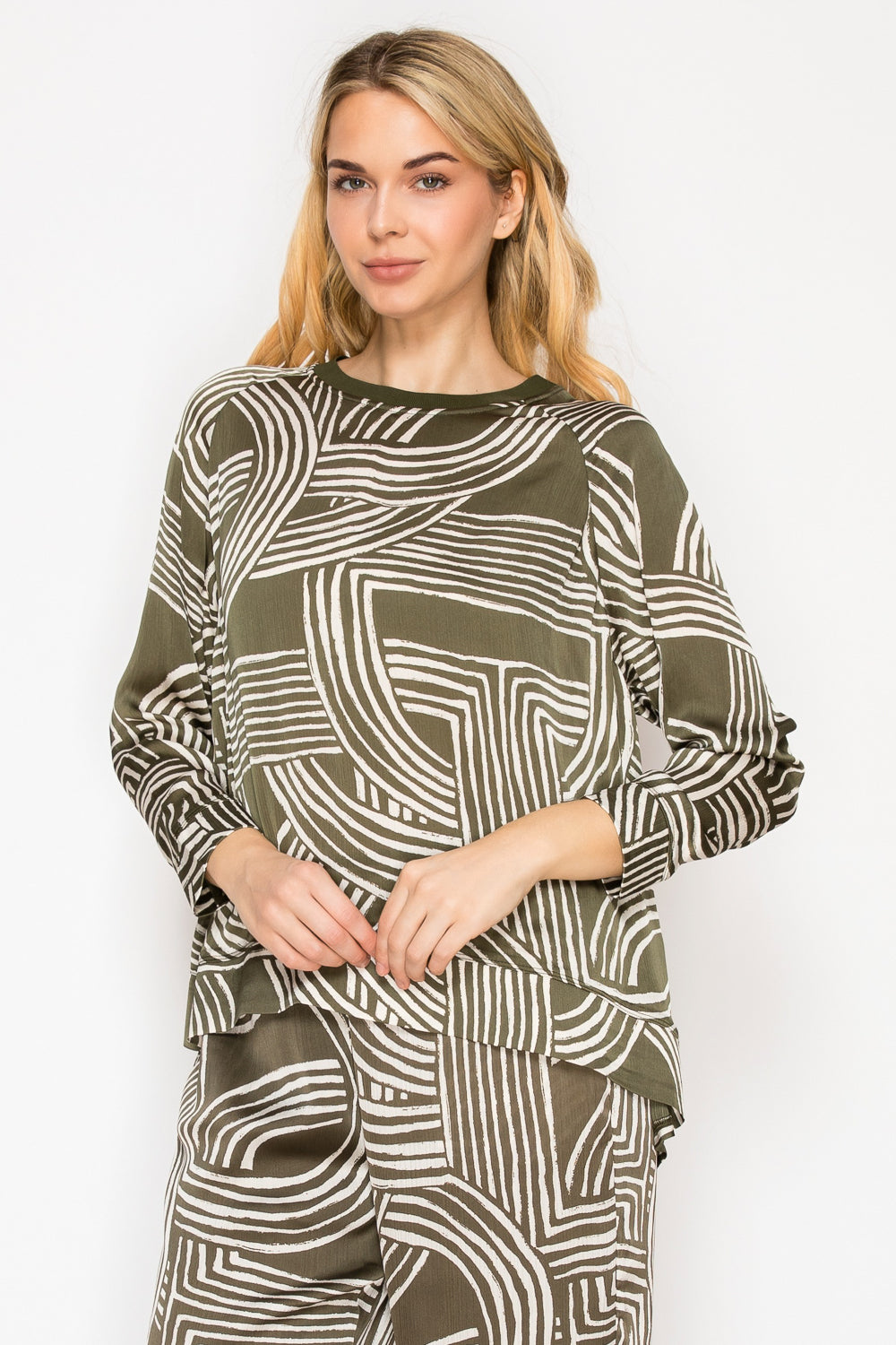 Jene Woven Print Top