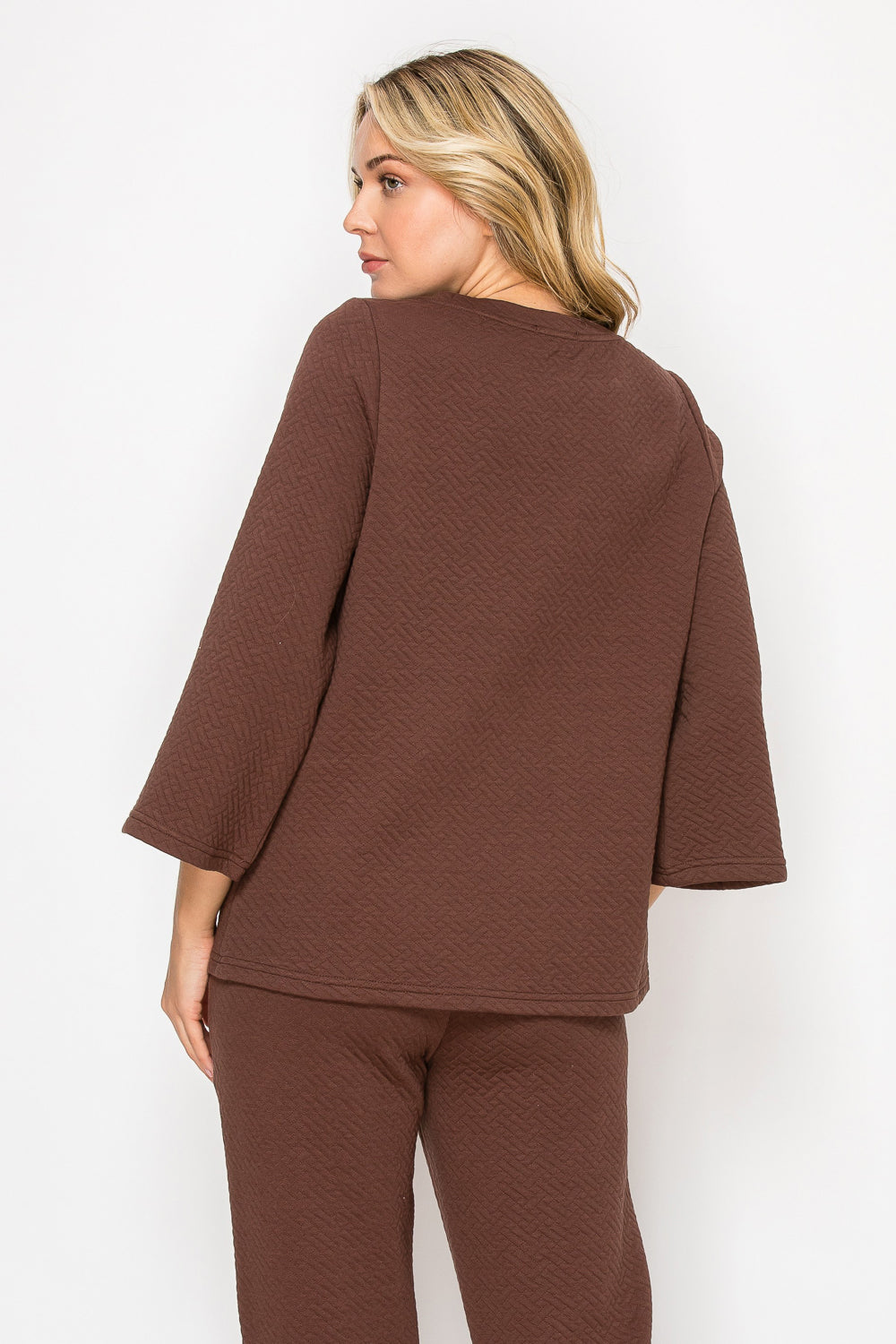 Quinn Textured Quilted Knit Top