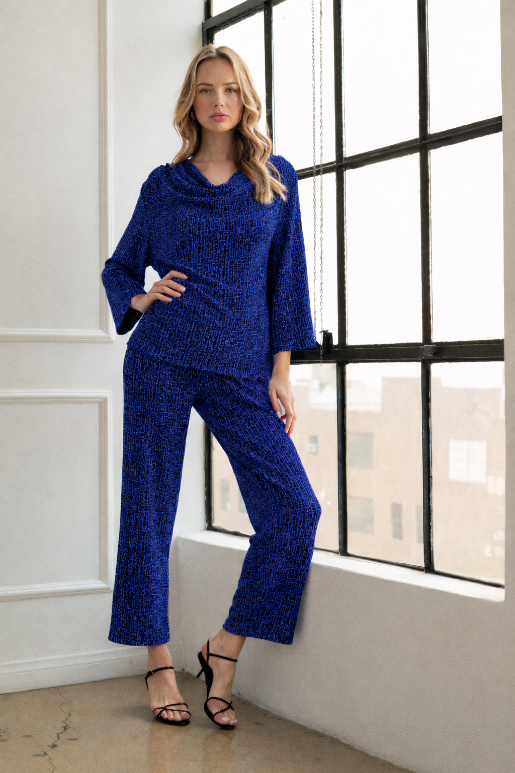 Karla Two Tone Knit Pant