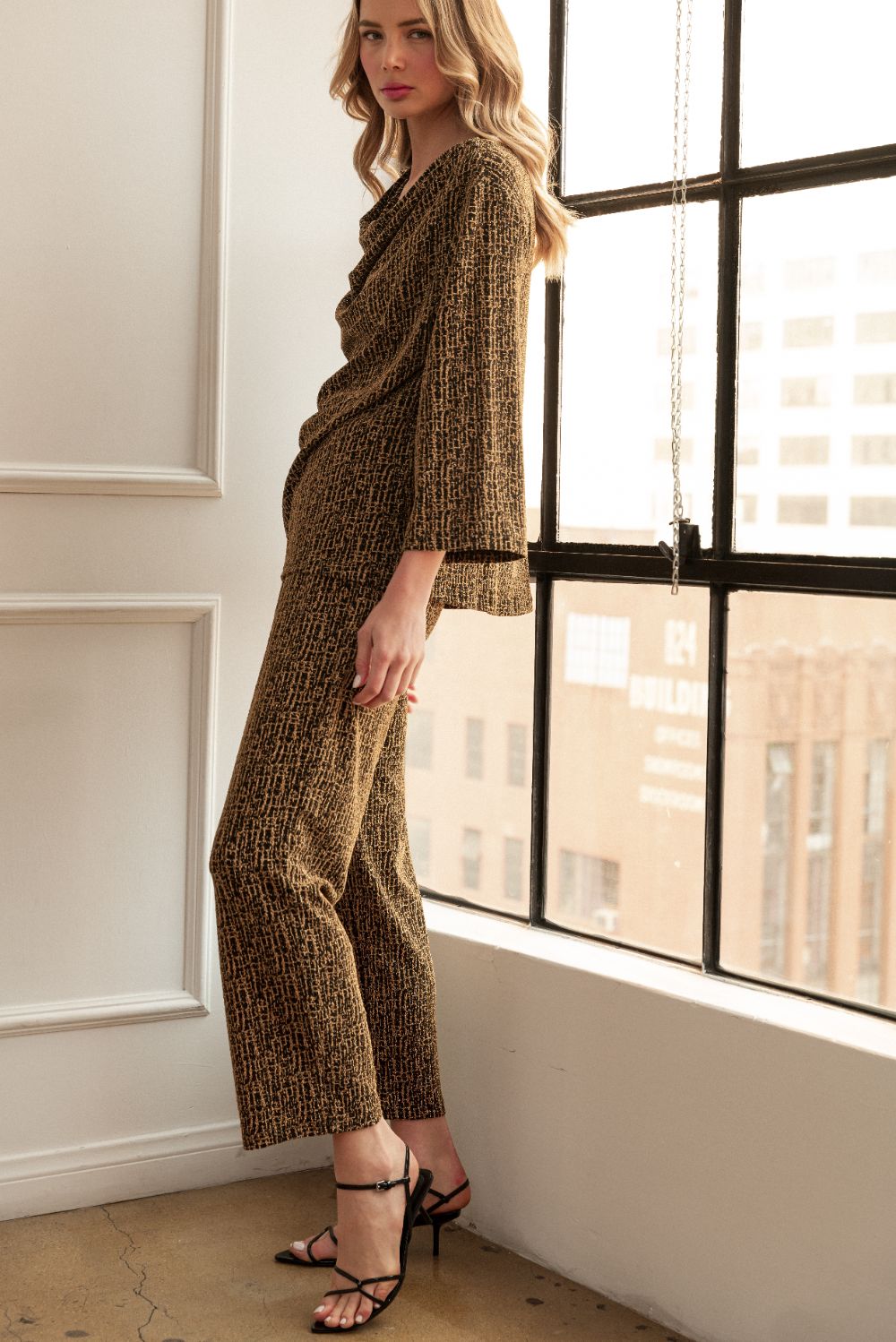 Karla Two Tone Knit Pant