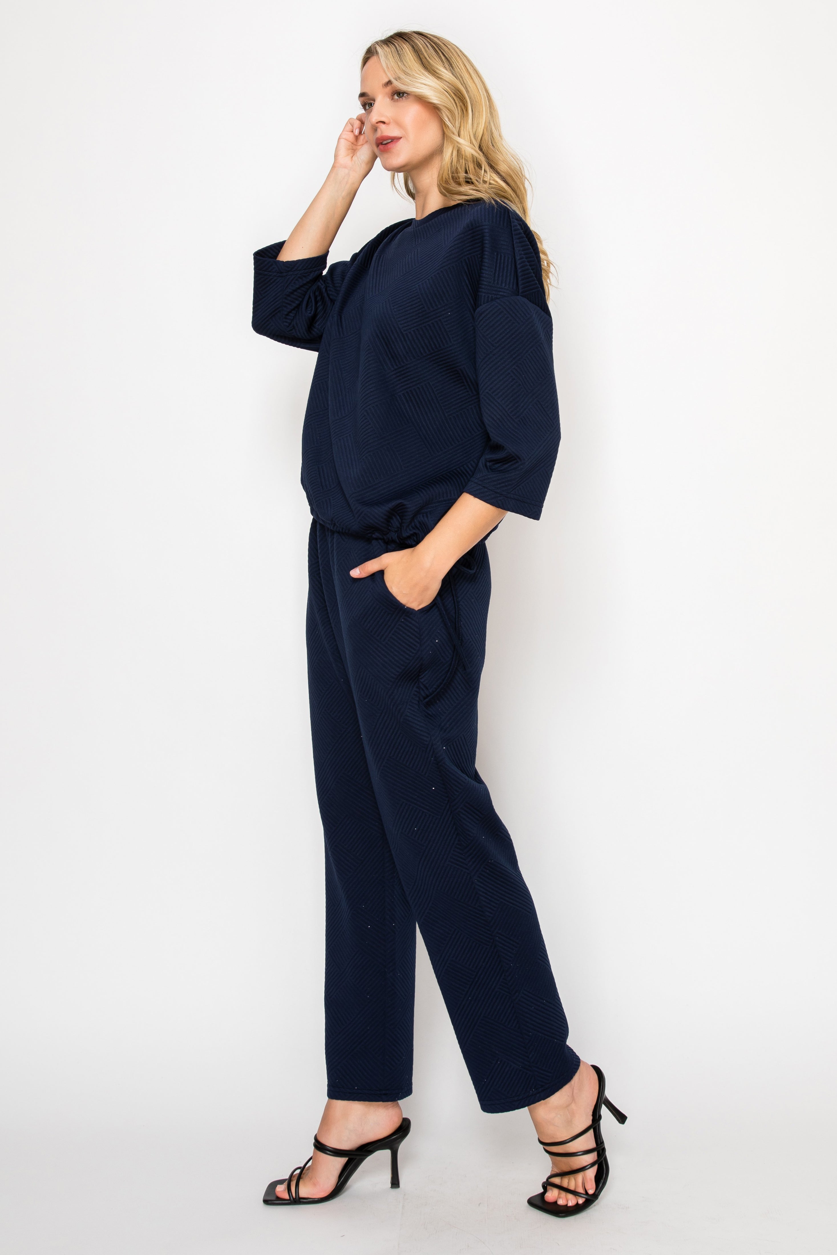Khalani Textured Knit Pant
