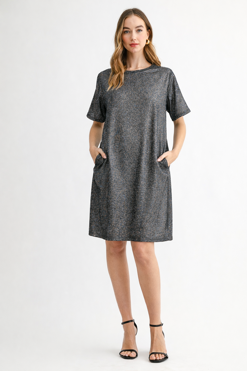 Keily Sparkling Glitter Knit Dress
