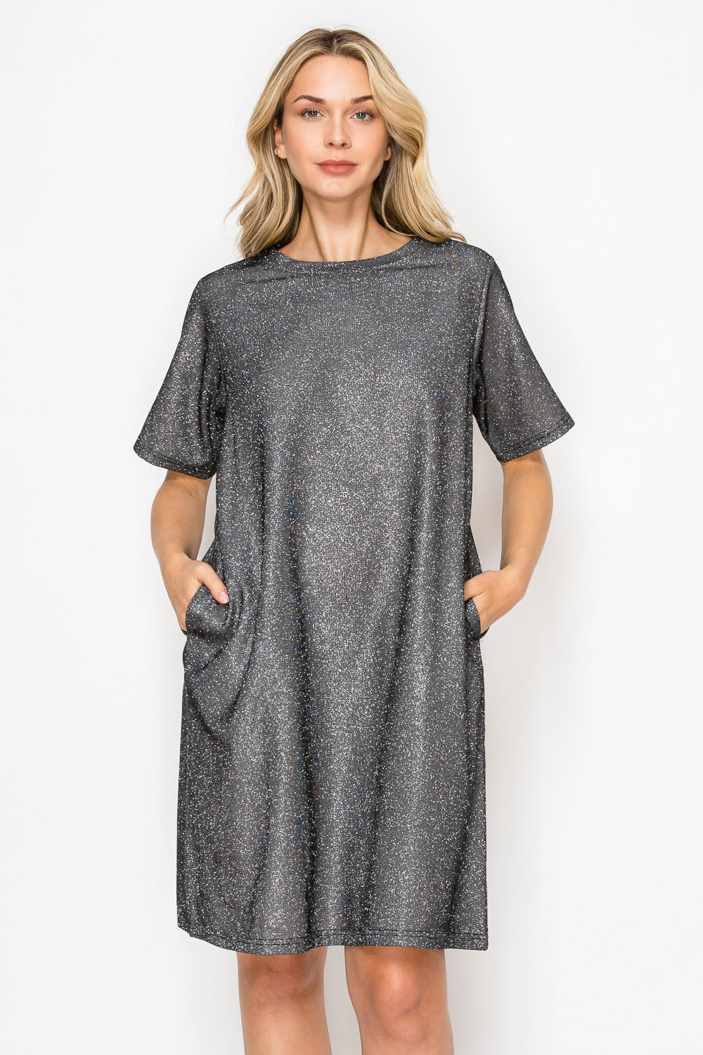 Keily Sparkling Glitter Knit Dress
