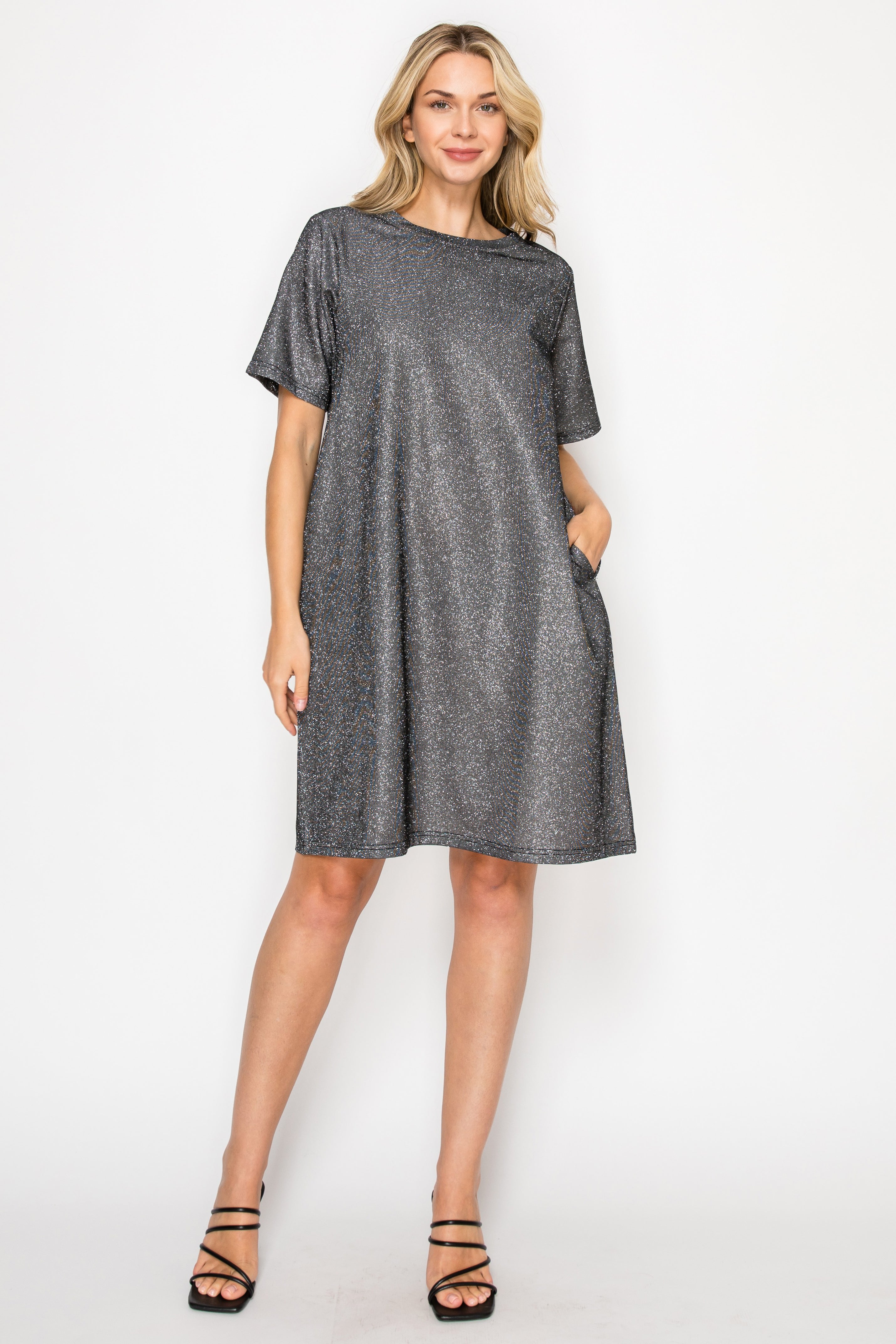 Keily Sparkling Glitter Knit Dress