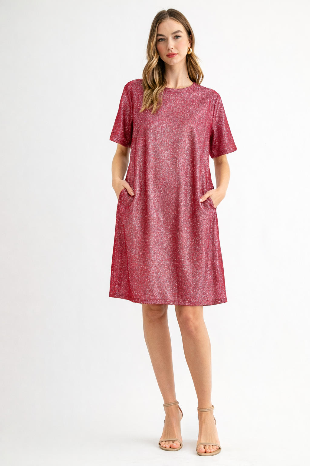 Keily Sparkling Glitter Knit Dress