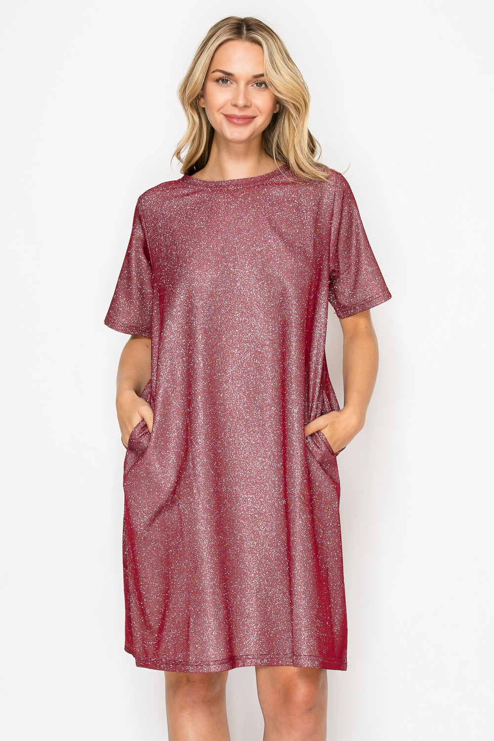 Keily Sparkling Glitter Knit Dress