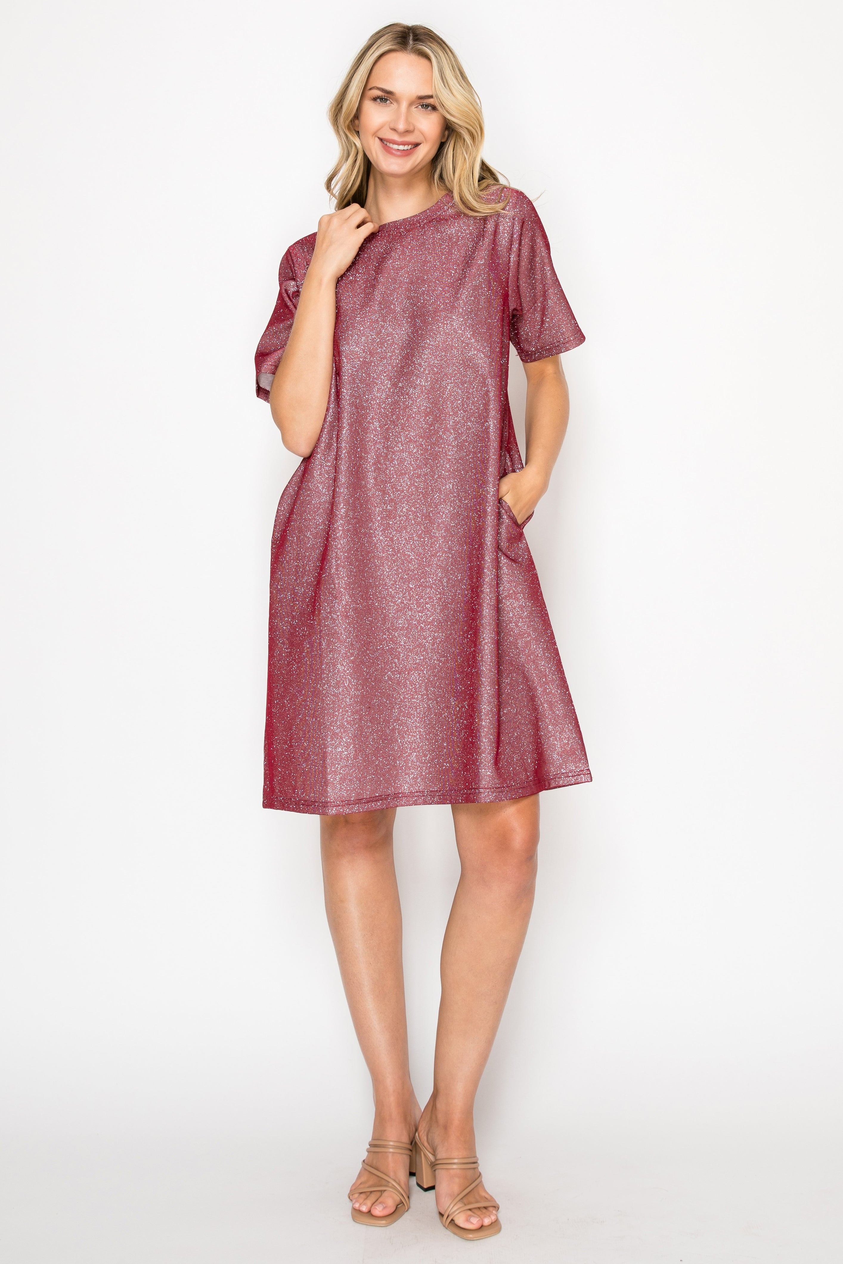 Keily Sparkling Glitter Knit Dress