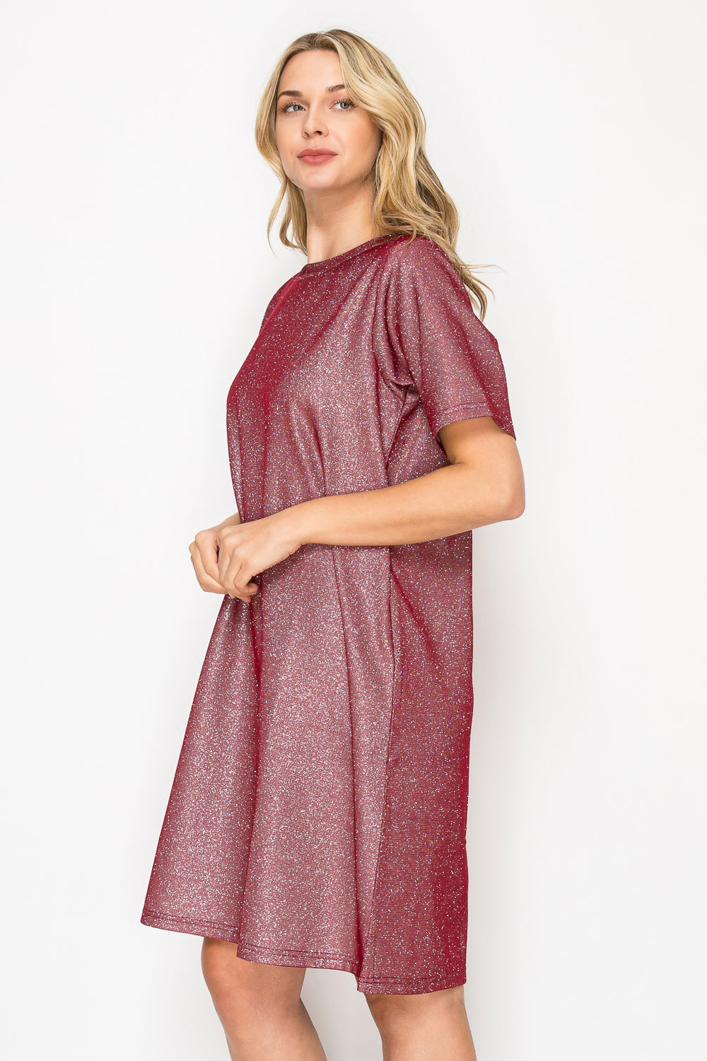 Keily Sparkling Glitter Knit Dress