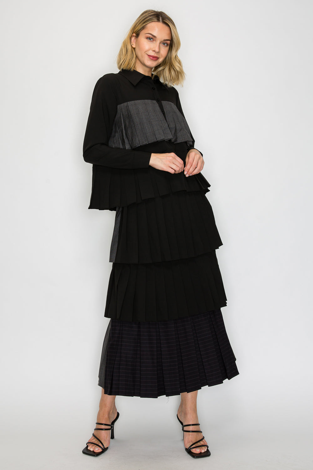 Jonita Woven Pleated Skirt