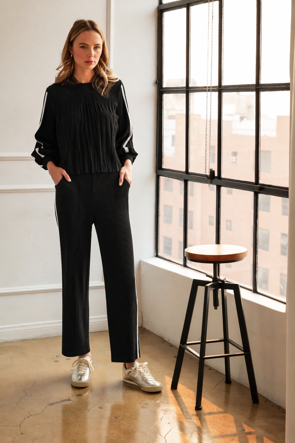 Jaline Pleated Top