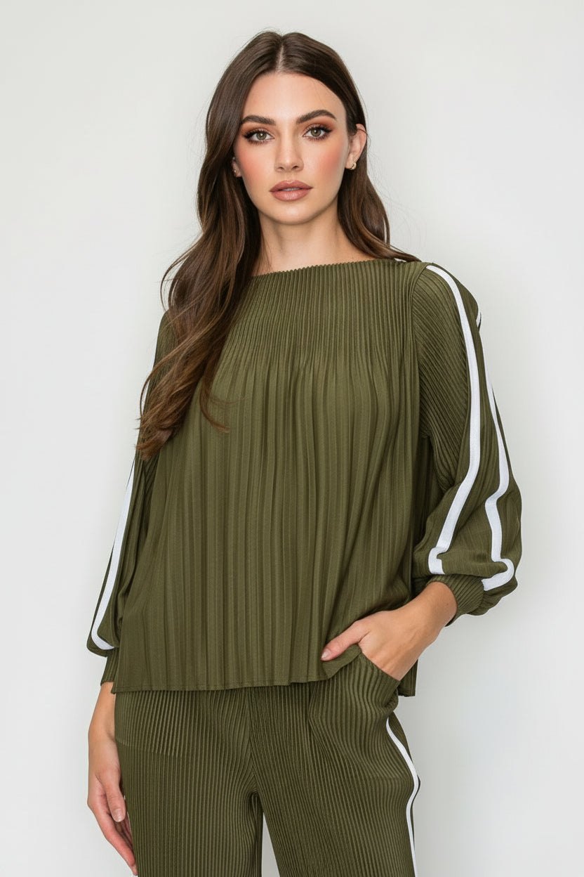 Jaline Pleated Top