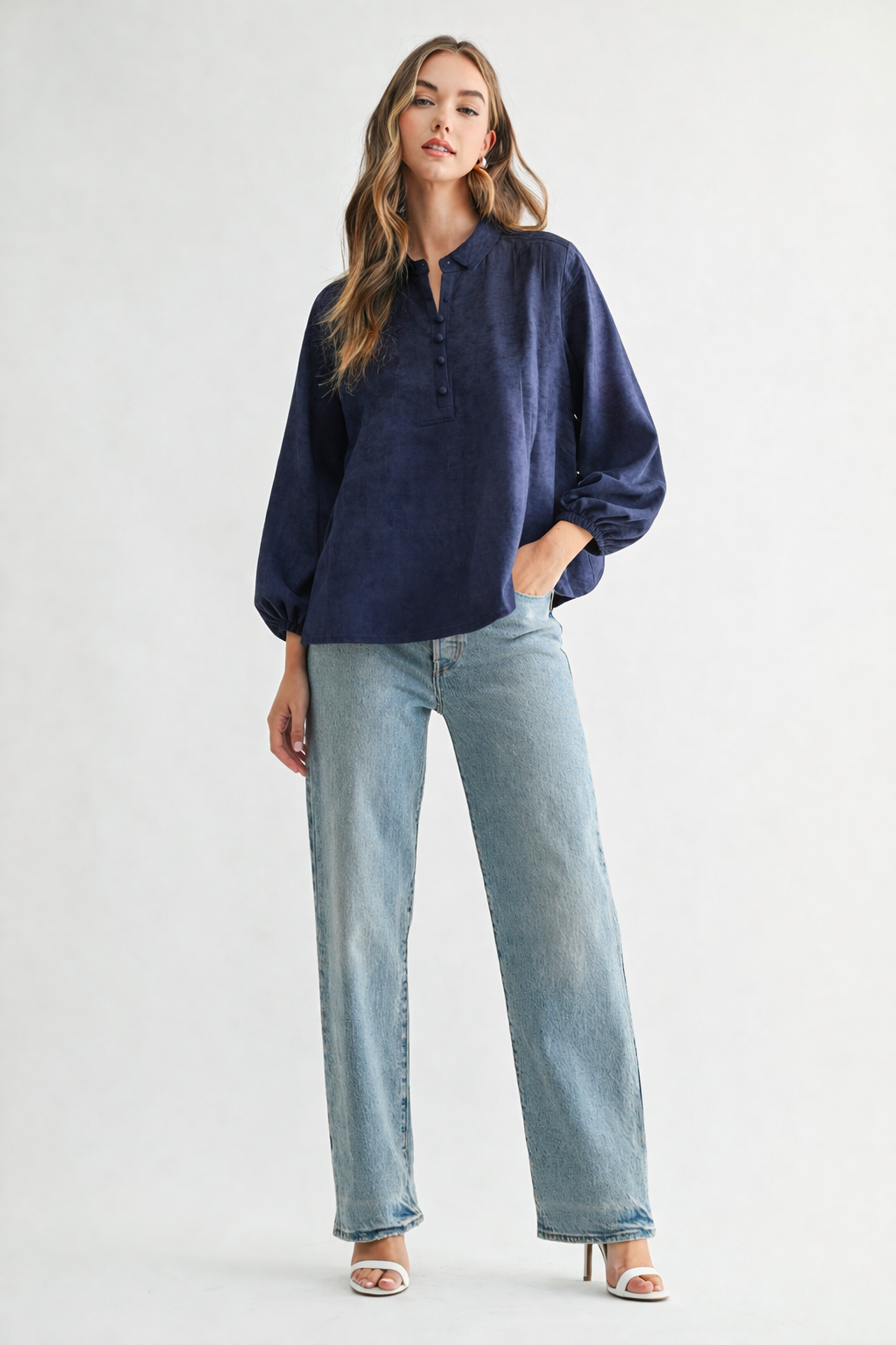 Austin Stretch Suede Top