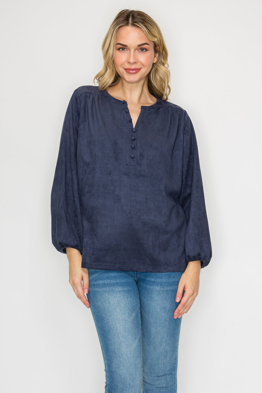 Austin Stretch Suede Top