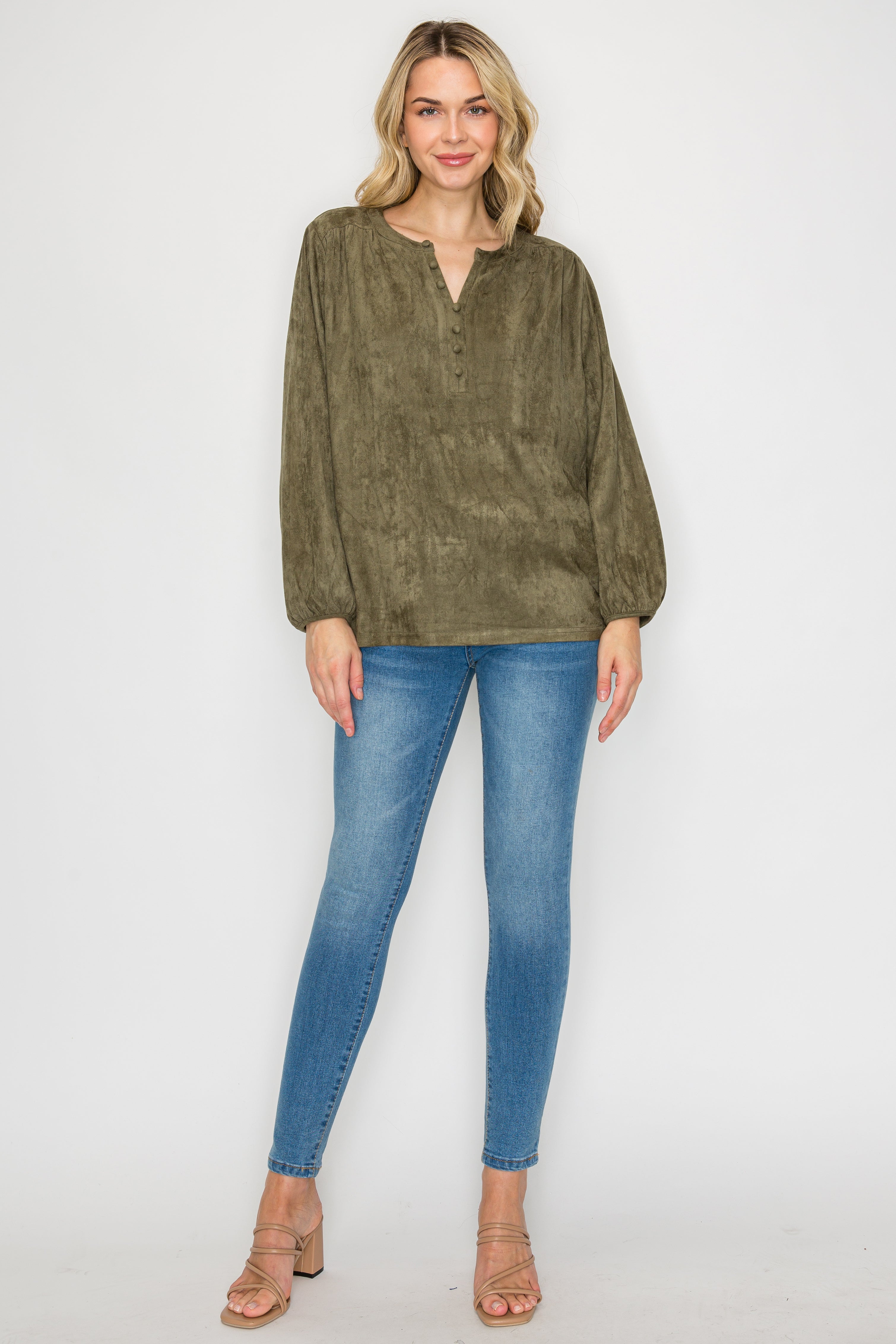 Austin Stretch Suede Top