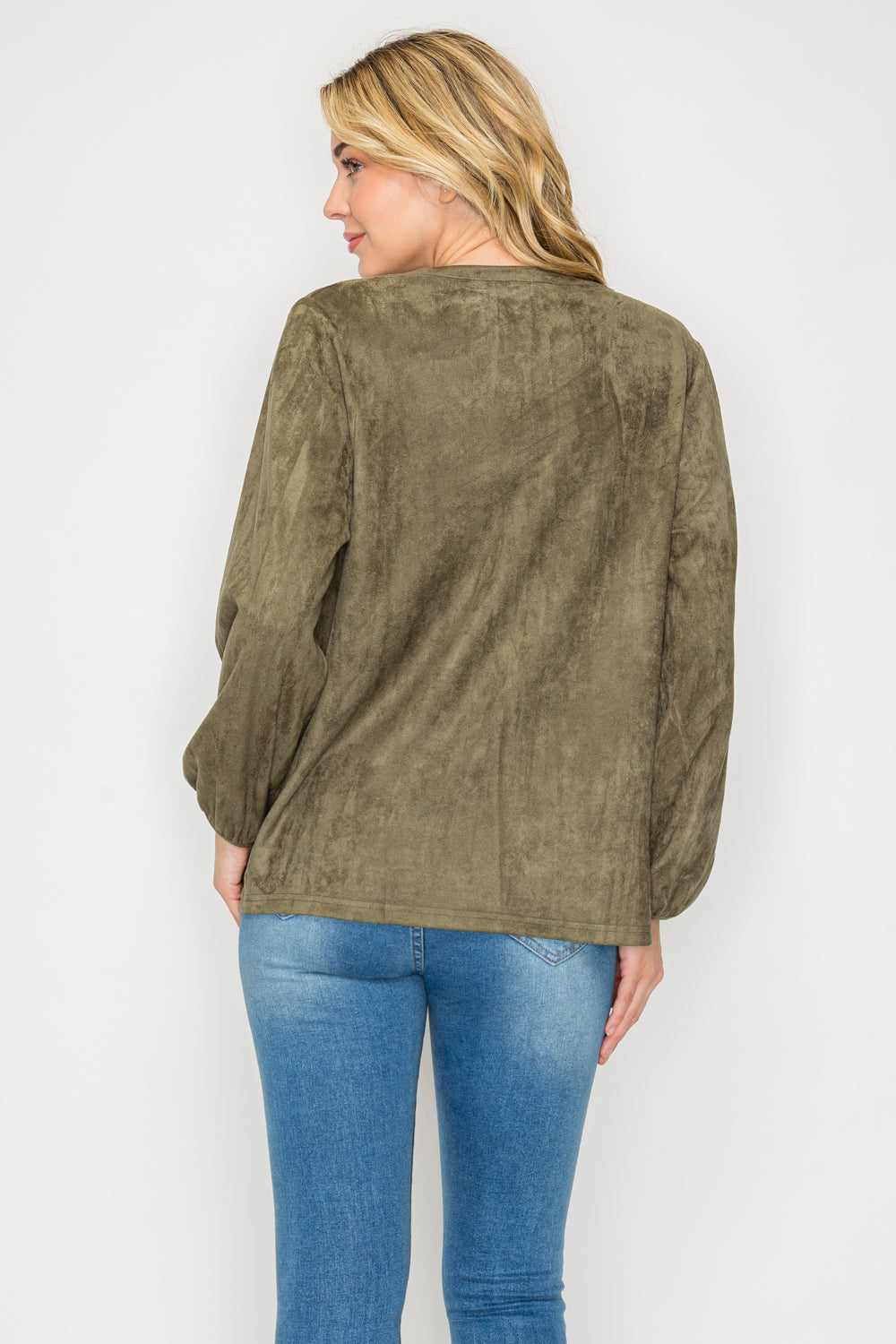 Austin Stretch Suede Top
