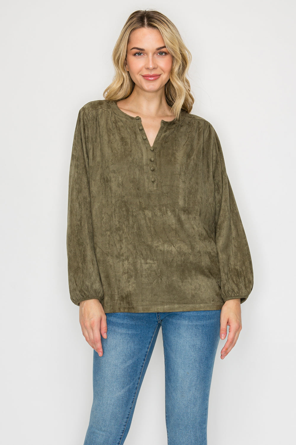Austin Stretch Suede Top