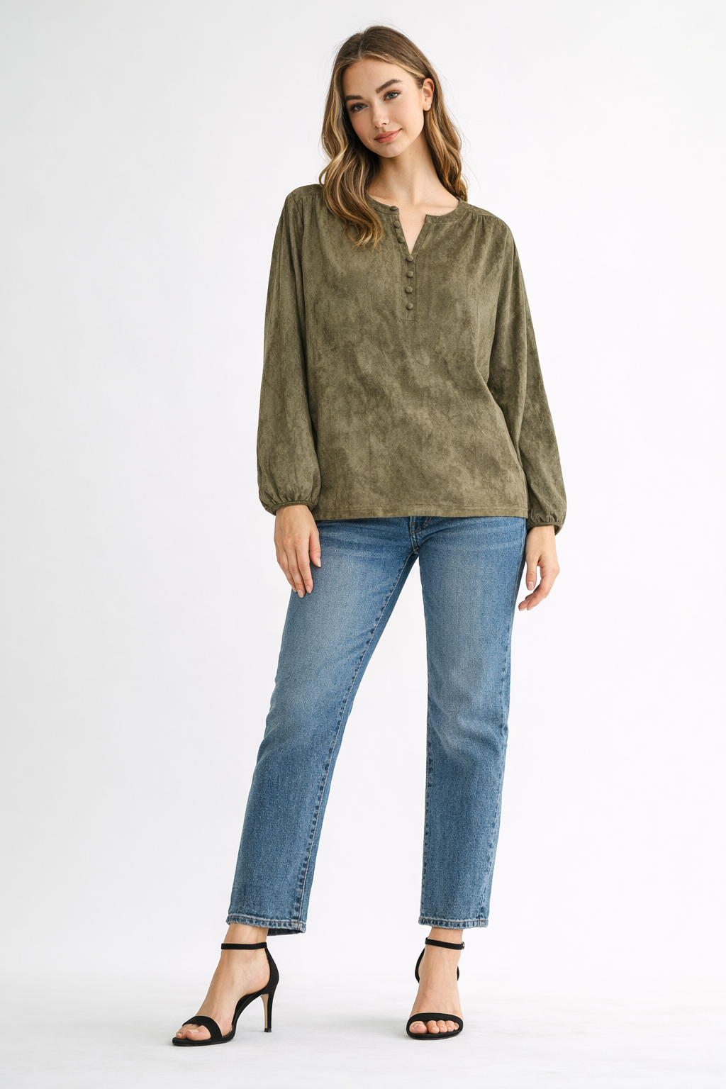 Austin Stretch Suede Top
