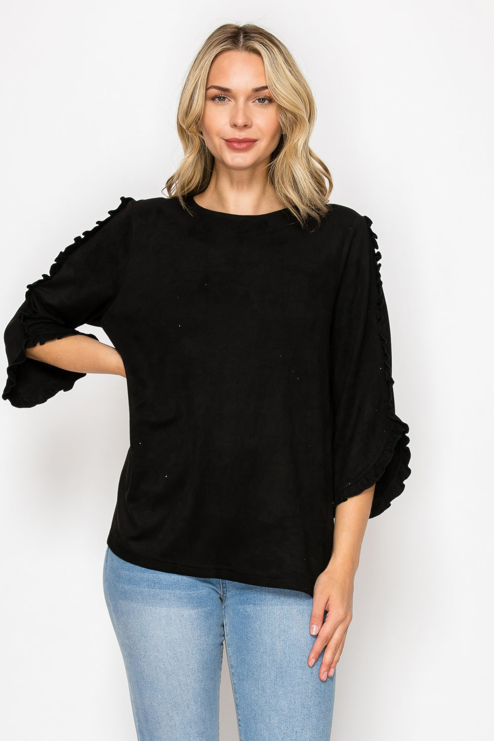 Arabella Stretch Suede Top