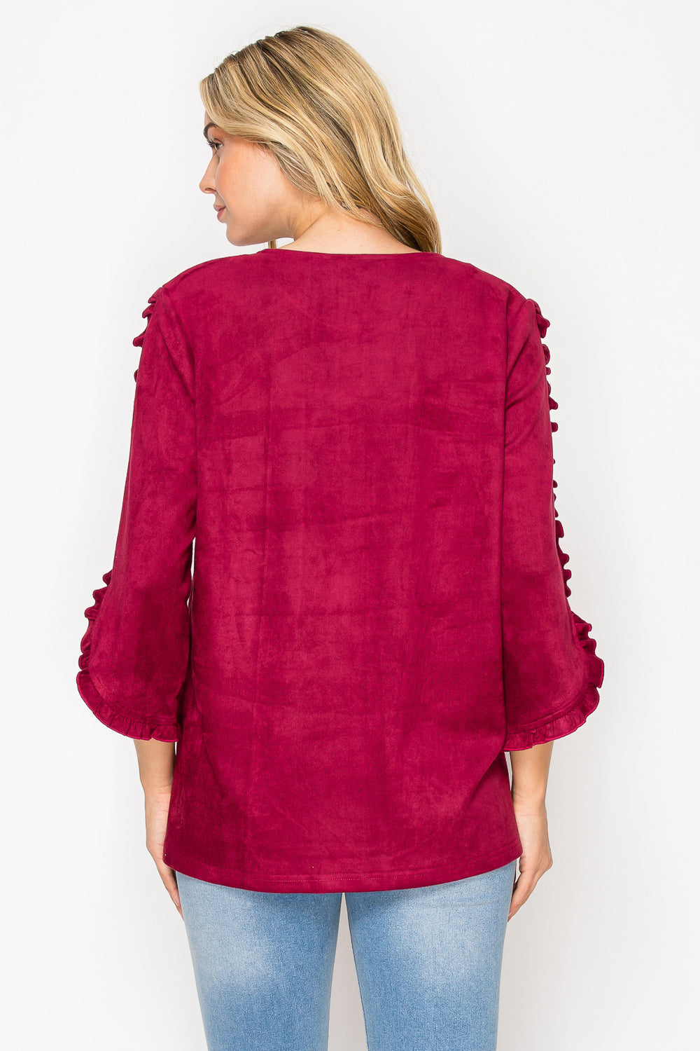 Arabella Stretch Suede Top