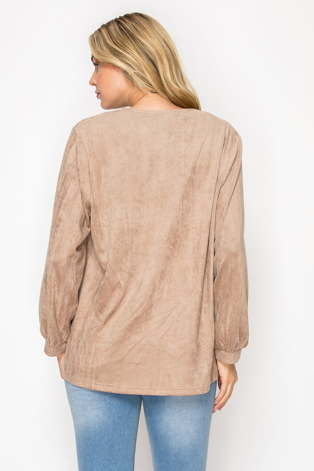 Adam Stretch Suede Top