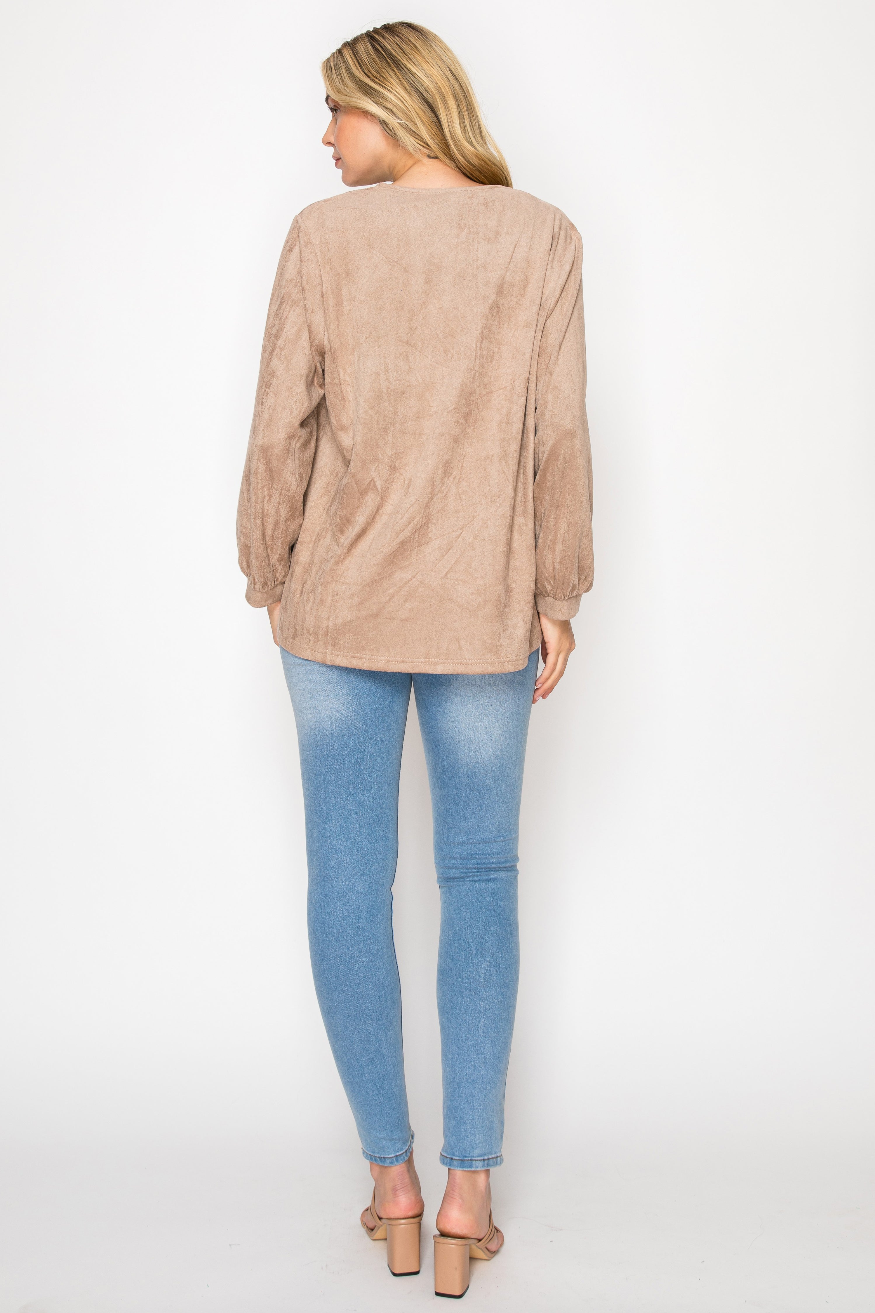 Adam Stretch Suede Top