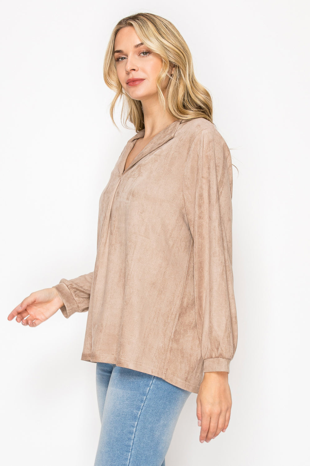 Adam Stretch Suede Top