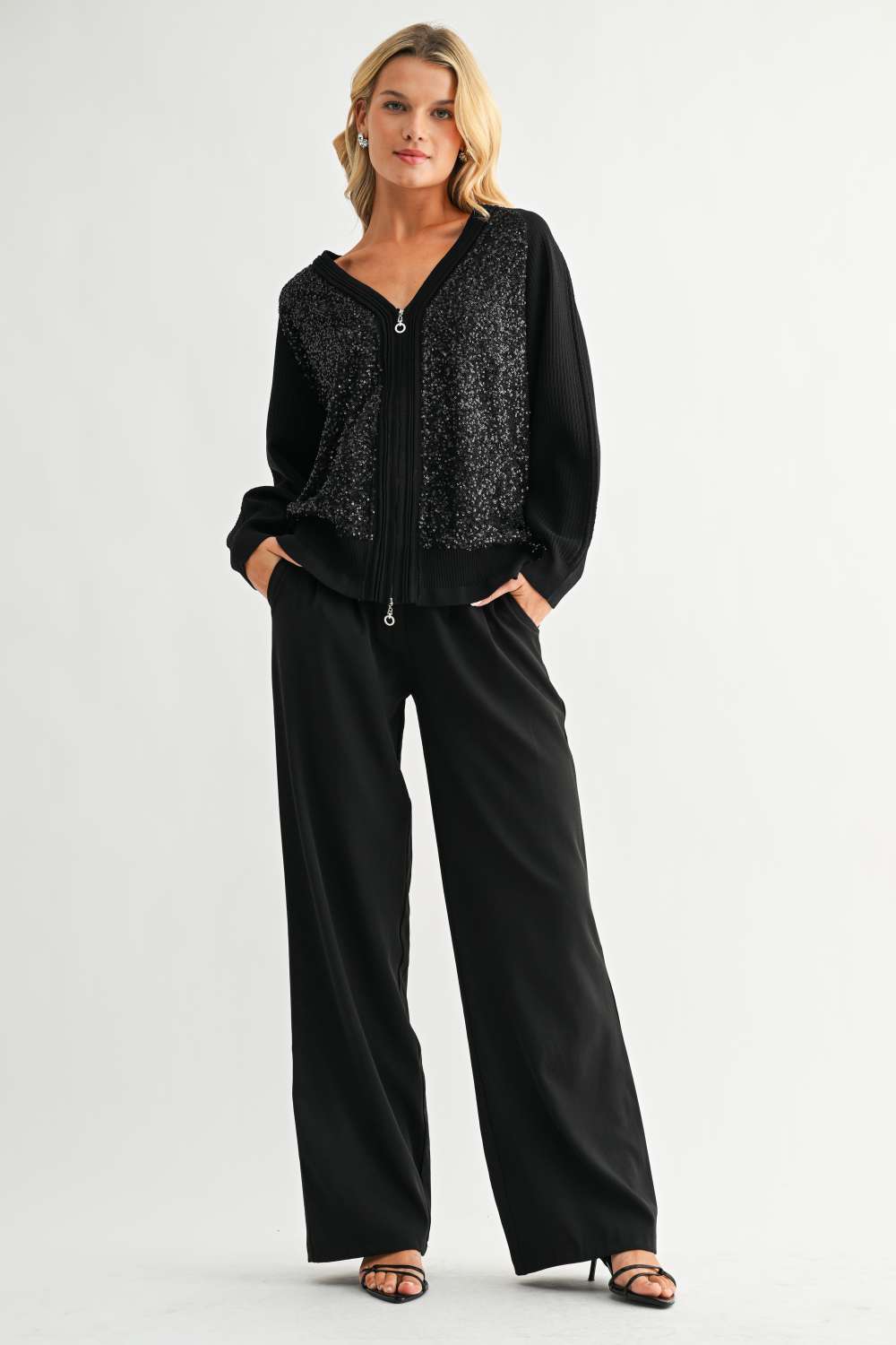 Justine Knitted Cardigan with Sequin