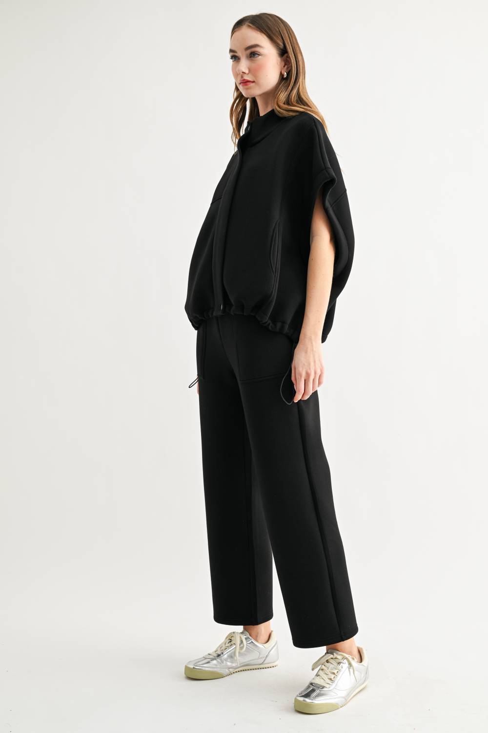Frankie Stretch French Scuba Poncho Jacket