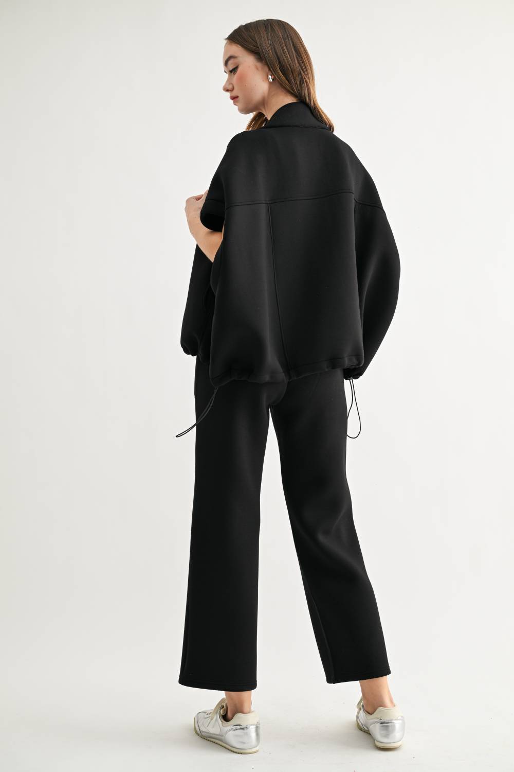 Frankie Stretch French Scuba Poncho Jacket