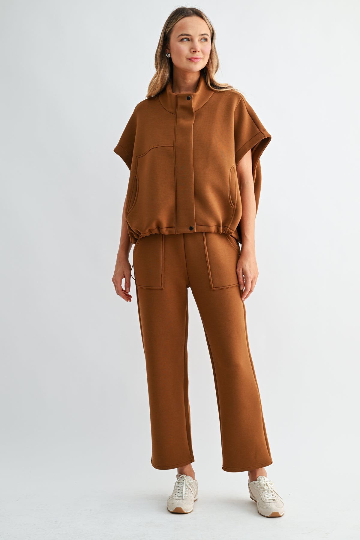 Frankie Stretch French Scuba Poncho Jacket