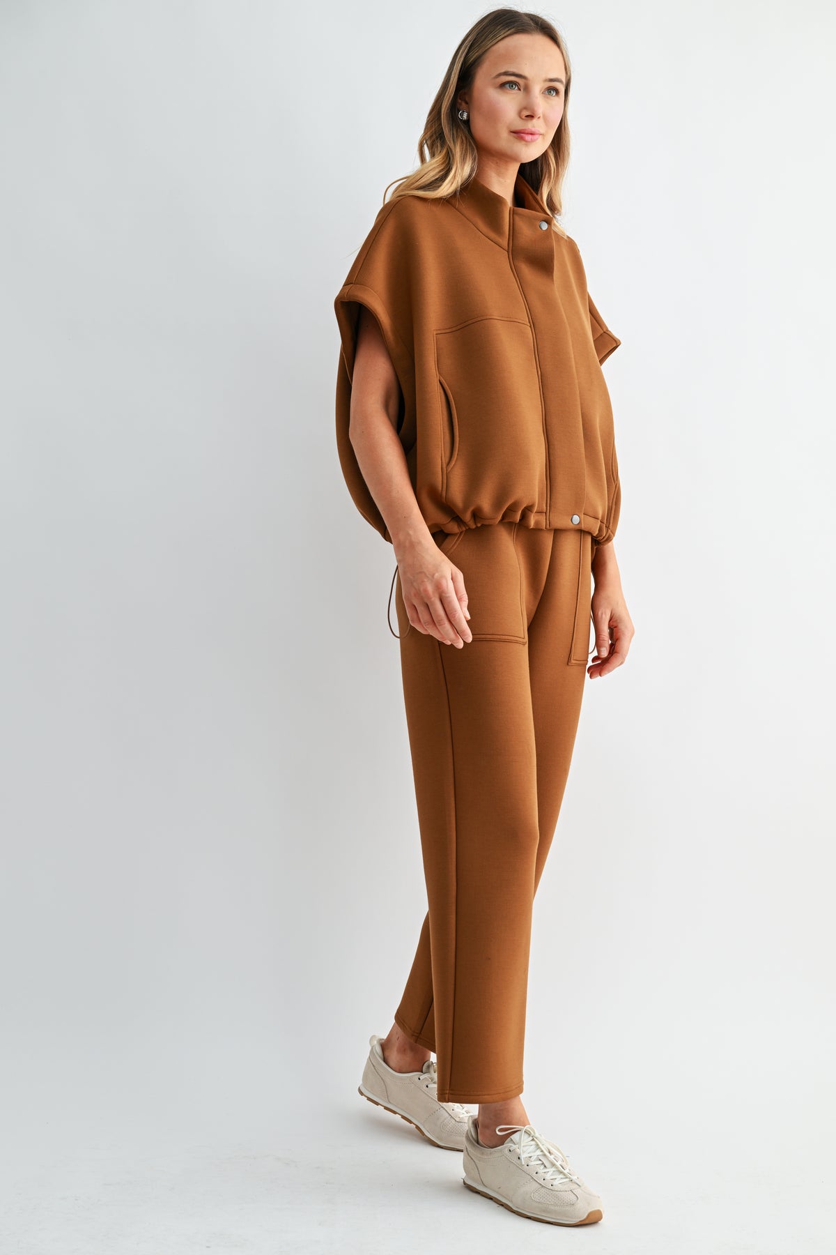 Frankie Stretch French Scuba Poncho Jacket