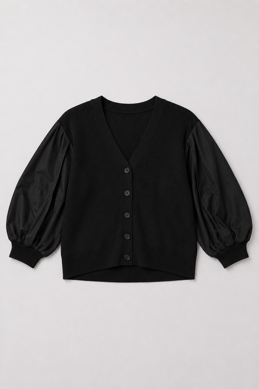 Simon Woven Balloon Sleeve Cardigan